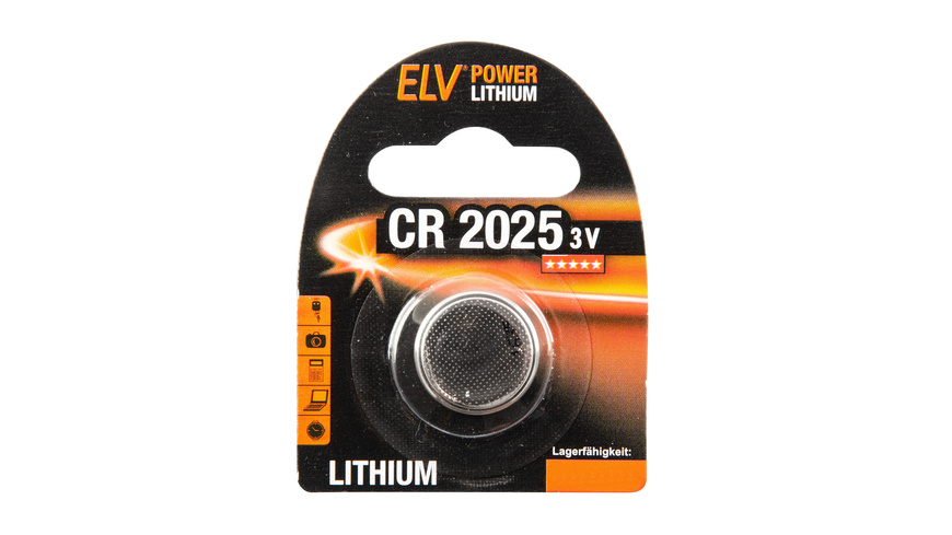 ELV Lithium-Knopfzelle CR2025